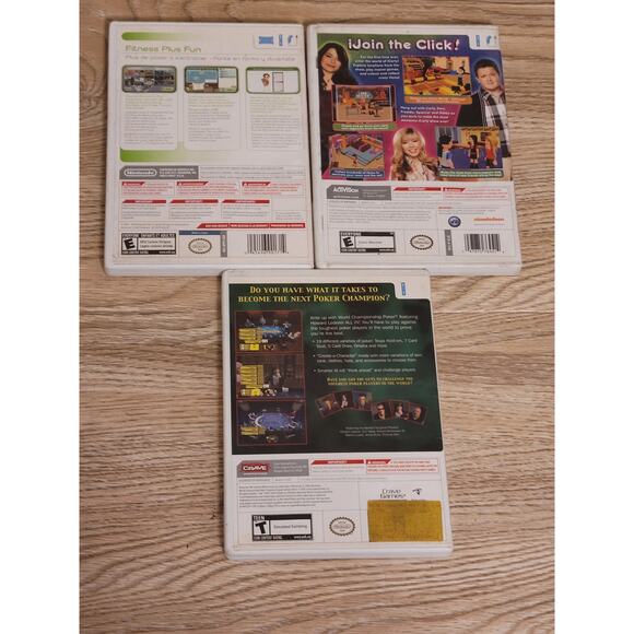 Lot Of 3 Nintendo Wii Video Game lot Pre-owned Untested Scratched With Manual - Picture 2 of 3